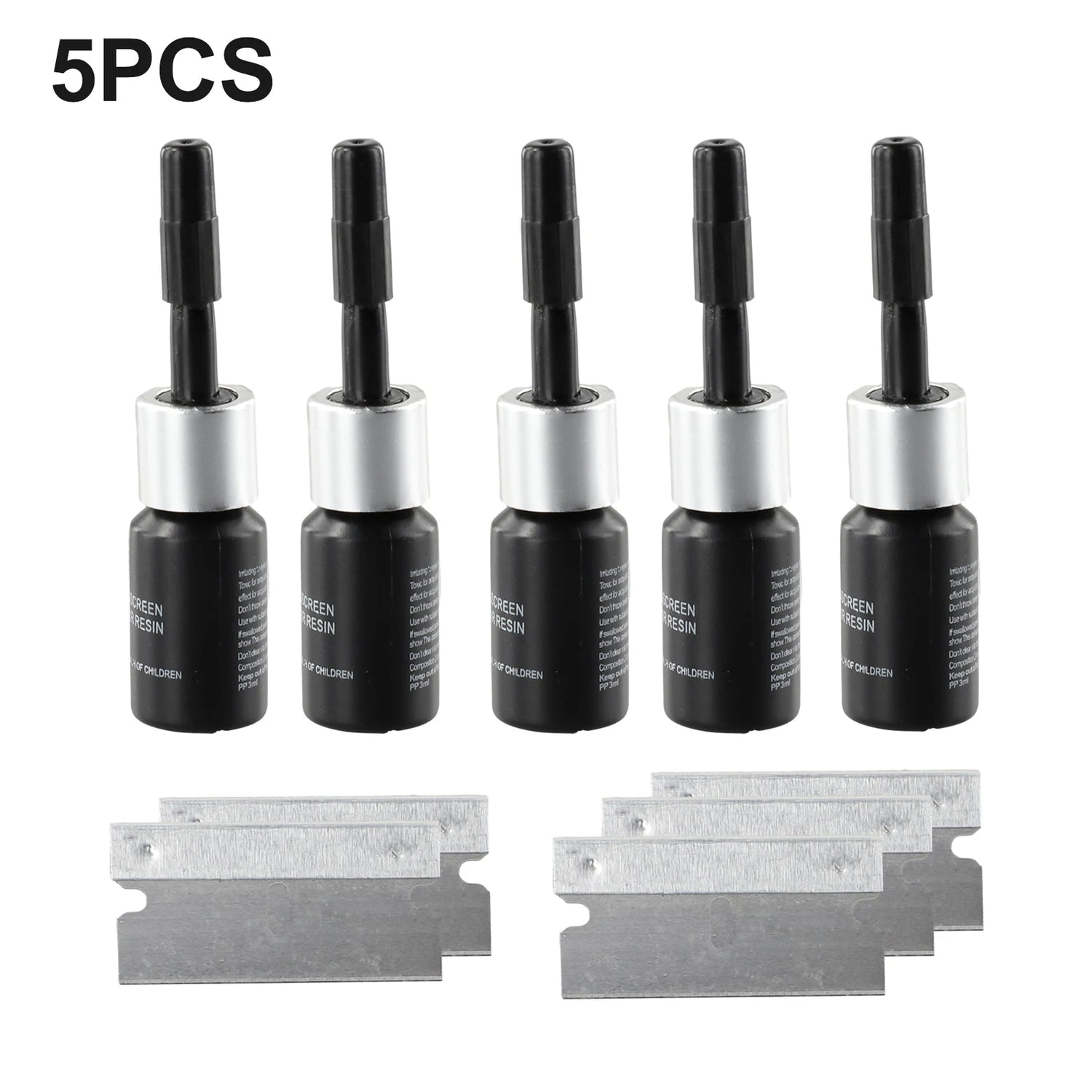5PCS Universal Automotive Glass Nano Repair Fluid Kit - Restore Your Car Windshield Like New!