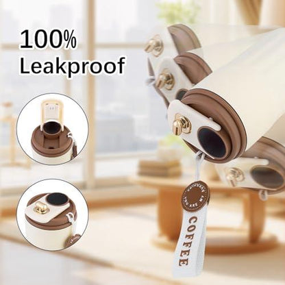 Stainless Steel Coffee Mug Vacuum Insulated Tumbler with Temperature Display Smart Coffee Thermos Outdoor Camping Mug Leak-Proof Lid Portable Cups for Hot Ice Everyday Essential Drinkware Gifts