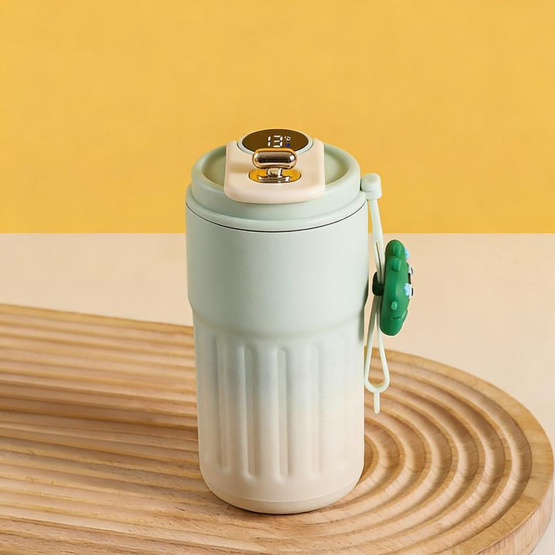 Stainless Steel Coffee Mug Vacuum Insulated Tumbler with Temperature Display Smart Coffee Thermos Outdoor Camping Mug Leak-Proof Lid Portable Cups for Hot Ice Everyday Essential Drinkware Gifts