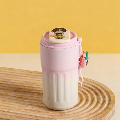 Stainless Steel Coffee Mug Vacuum Insulated Tumbler with Temperature Display Smart Coffee Thermos Outdoor Camping Mug Leak-Proof Lid Portable Cups for Hot Ice Everyday Essential Drinkware Gifts